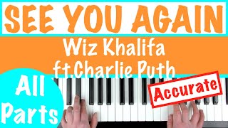 How to play SEE YOU AGAIN - Wiz Khalifa ft. Charlie Puth Piano Chords Tutorial