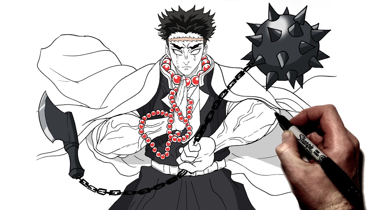 How To Draw Gyomei Step By Step Demon Slayer YouTube How To Draw Gyomei Step By Step Demon Slayer YouTube