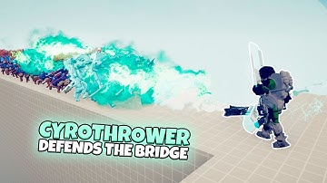 CYROTHROWER DEFENDS THE BRIDGE VS EVERY FACTION | TABS MODDED GAMEPLAY