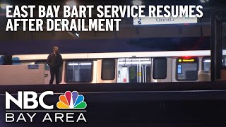 East Bay BART service back to normal after partial train derailment