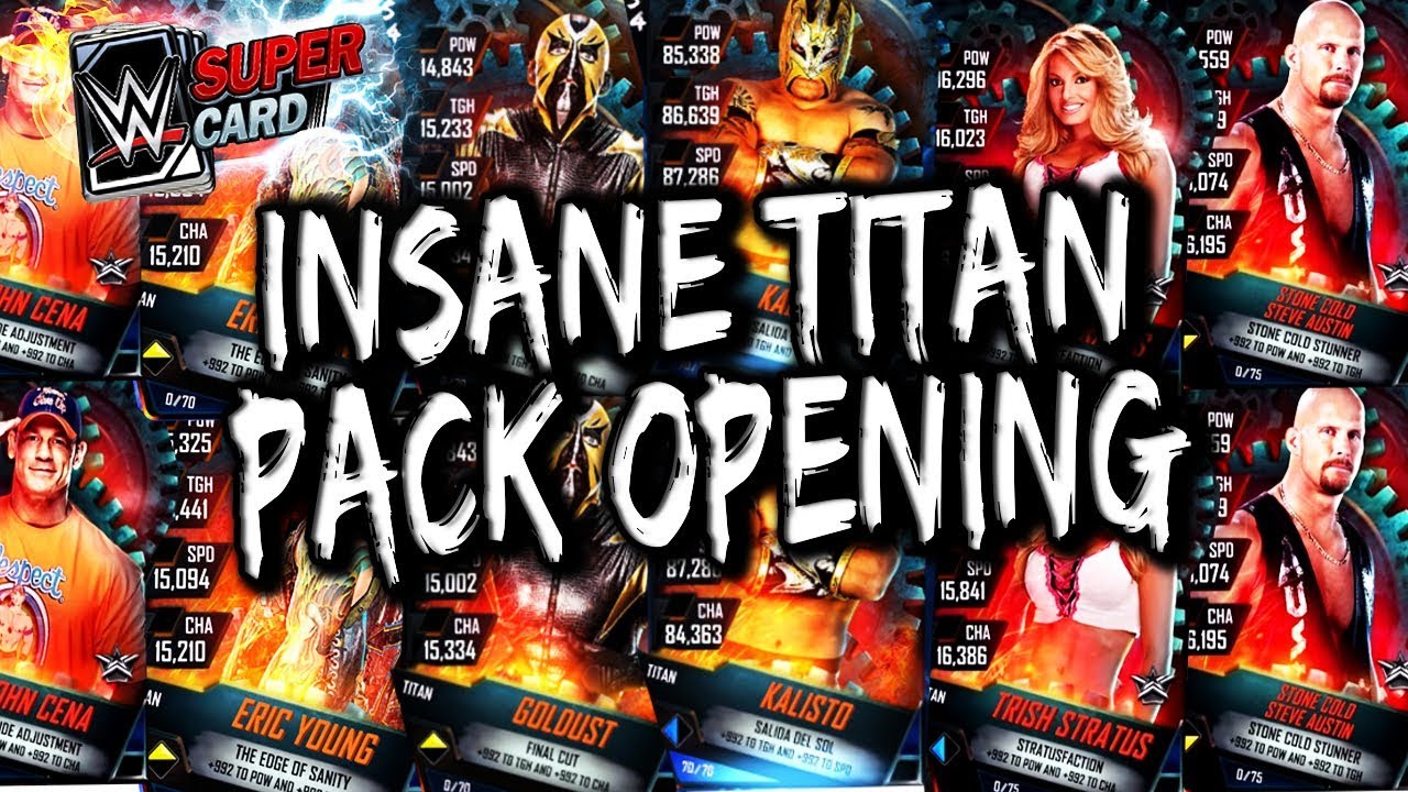 INSANE WWE SUPERCARD SEASON 4 PACK OPENING - SUPERCARD TITAN PACKS BABY!!