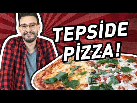 DUNYA EN LEZZETLİ PIZZA YAPTIM  | PİZZA TARİFİ | TEPSİDE PİZZA NASIL YAPILIR?