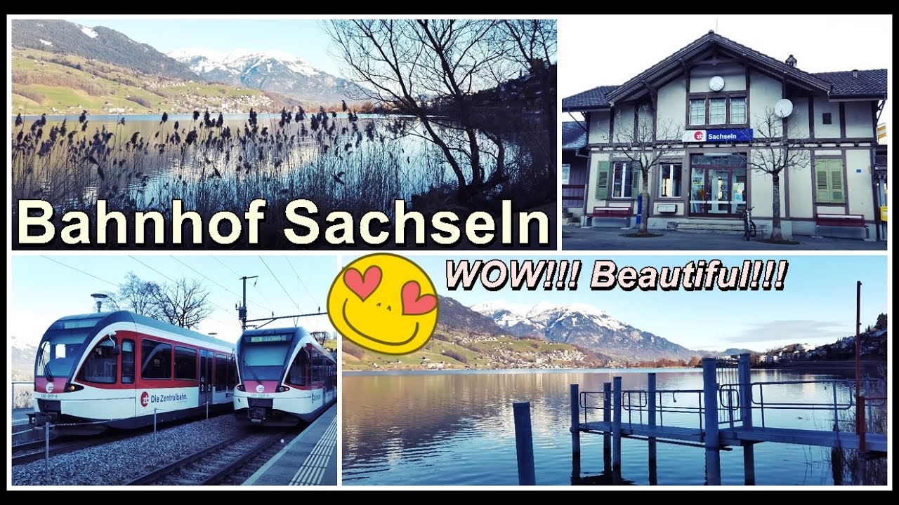 Morgentliche Zugsichtungen beim kleinen Bahnhof Sachseln am Sarnersee, Kanton Obwalden, Schweiz 2022