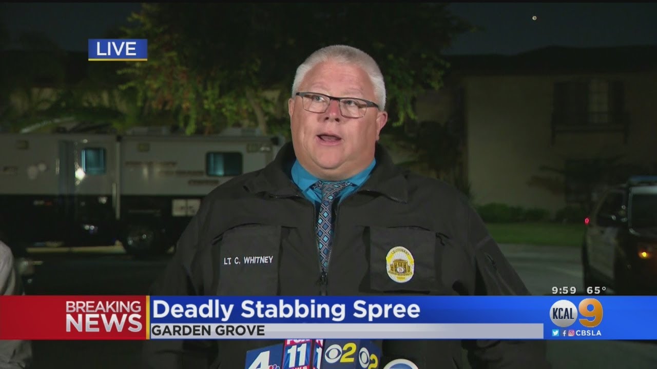 Garden Grove Police Update Reporters About Deadly Stabbing Spree