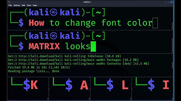 How to change font color in Kali Terminal - Matrix Look