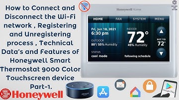 Honeywell Smart WiFi 9000 Color Touchscreen Thermostat | Specs, Features, Installation & Setup Guide