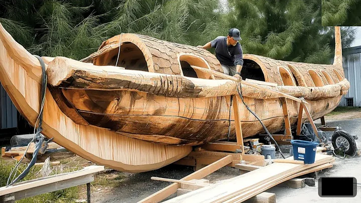 Man Turns Massive Tree into Amazing Boat | Start to Finish Build By @OutbackMike