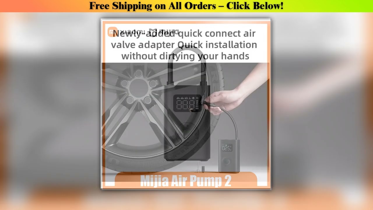 Xiaomi Mijia Air Pump 2 for bicycles and balls, digital tire pressure preset + automatic stop