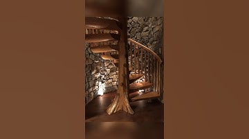 Tree wooden stairs design #interiordesign #youtubeshorts #trending #2023 #design #youtube #shorts