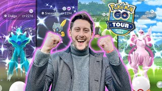 IT FINALLY HAPPENED! Global Pokemon GO *SINNOH TOUR* Day 1 Shiny Luck!! With @Masterful27