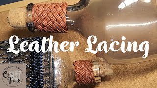 Leather Lacing: Turk's head Knot around a bottle neck