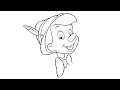 How to Draw Pinocchio Step by Step - by Laor Arts