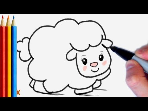 How to Draw Easy Sheep | Step by Step Tutorial For Kids - YouTube