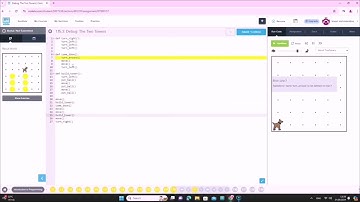 Python 1.15.3 სავარჯიშო - Debug the two towers / codehs.com / პროგრამირება / ლევან ნიშნიანიძე