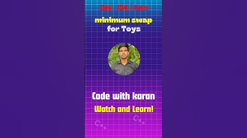 Find Minimum Swaps for Toys Arrangement | Quick DSA Hack#shorts #youtubeshorts #dsaproblems