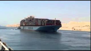 The ship NO 2 in the passage of the new Suez Canal