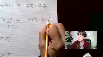 Saxon Pre Algebra, Lesson 071, Powers of Fractions, Roots of Fractions