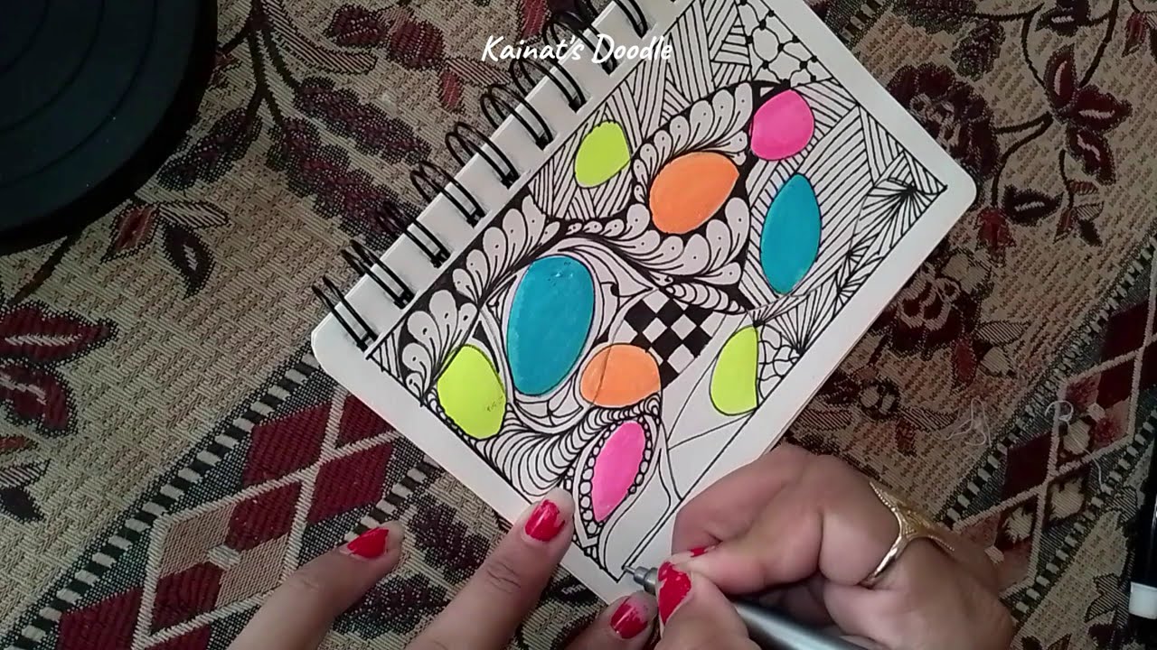 Zentangle Tutorial For Beginners | Doodle patterns | Art Therapy