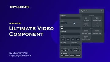 Ultimate Video Component for Oxygen Builder
