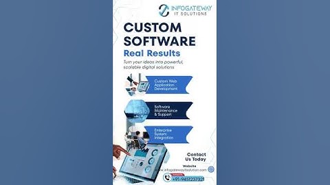 Transform Your Business with Custom Software | Infogateway IT Solution #softwaredevelopment