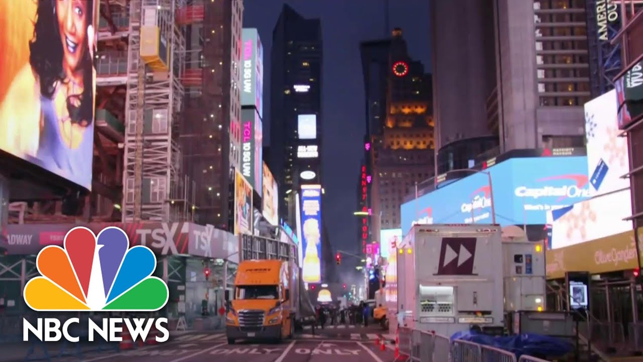 Times Square All But Empty As U.S. Quietly Marks New Year ...