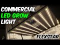 Flexstar 720w led grow light unboxing setup review  par test