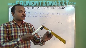 How to Construct a Quadrilateral when its four sides and one angle are given