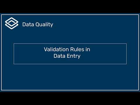 Validation Rules in Data Entry - YouTube