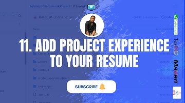 Add Selenium Realtime Project Framework Experience to Resume #11