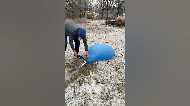 Freezing Giant water balloon trial 1 #shorts