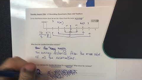 Chapter 1.3 describing quantitative data with numbers standard deviation