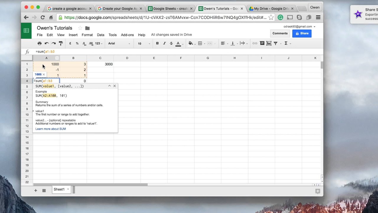 How to use Google Sheets in Finance | Part 5 | Using Functions [HD ...