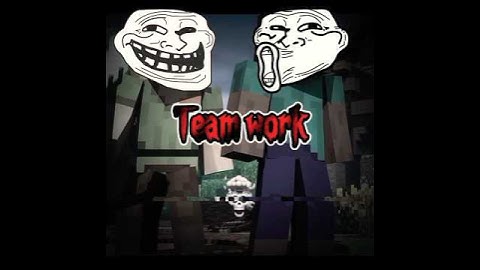 Steve and Alex Teamwork #minecraft #trollface #viralshort #teamwork