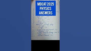 MDCAT 2025 Answer key #physics #mdcat