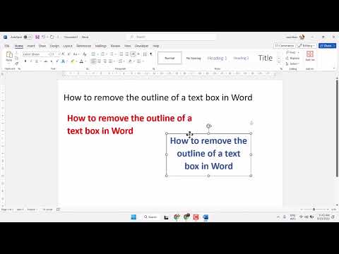 How To Remove the Outline of a Text Box In Word [Microsoft Tutorial ...