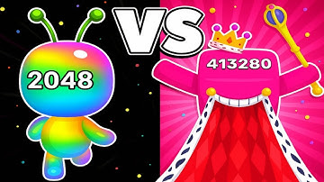 LEVEL UP NUMBERS /vs MAN RUNNER 2048 ✦ ASMR Gameplay Android iOS • Satisfying MobileGame Walkthrough