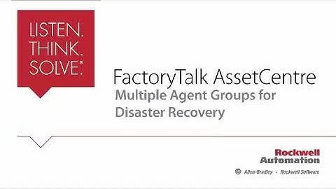 Agent Groups for Disaster Recovery