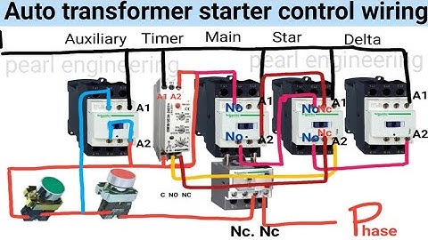 Auto transformer starter control wiring and power wiring explained in hindi | ATS starter