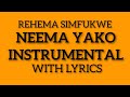 Rehema simfukwe  neema yako instrumental   with lyrics