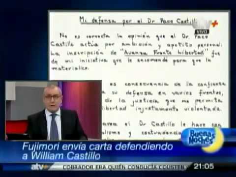 Carta de Alberto Fujimori en defensa de su abogado martha chavez nails