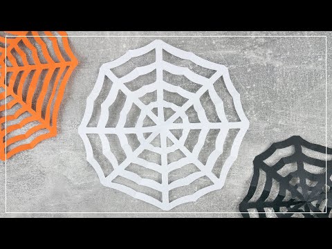 DIY Spinnennetz aus Papier basteln 🕸 | einfache Halloween Deko Idee