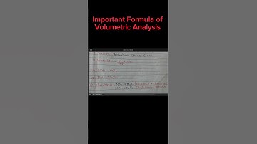 Important Formulas of Volumetric Analysis #chemistry #neb #class12