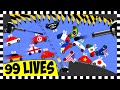 99 lives country cars vs guns  algodoo car race