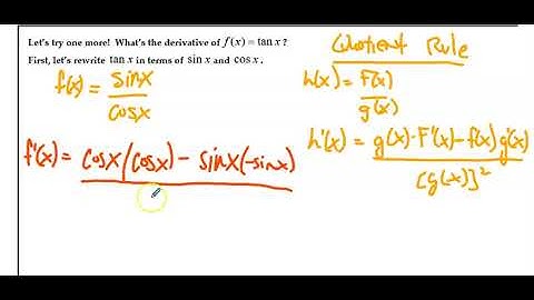 AB Lesson 8 Part 1: Derivative of Trig Functions (Sine, Cosine, Tangent)