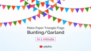 Make Birthday Triangle flags garland bunting in illustrator easiest way | adobic |