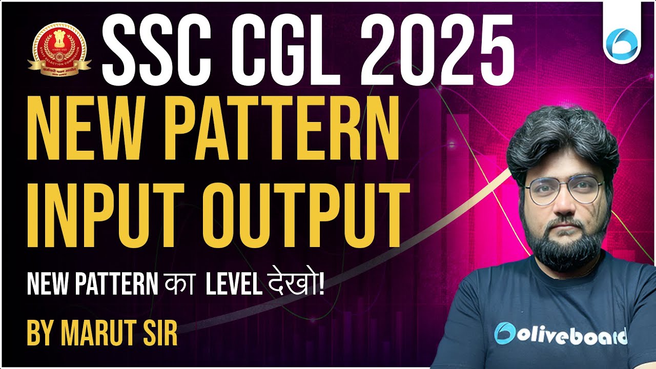 SSC CGL Reasoning 2025 | Input Output New Pattern Questions | By Marut ...