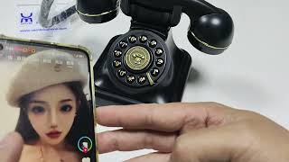 Landline Retro Telephone Bluetooth Phone with Voice Assistant ECG-R02 #Bluetoothphone