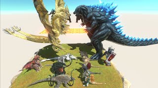 Team King Ghidorah Revenge Team Godzilla Earth - Animal Revolt Battle Simulator