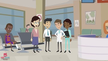 2D character animation explainer video for a healthcare app.