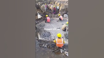 hexagon shape pile cap steel work #civilengineering #shorts #pilecap #Hexagon